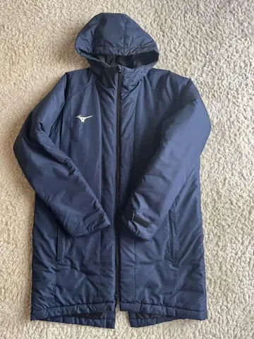 MIZUNO 후드 부착 다운 자켓 XL 네이비