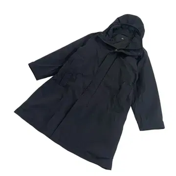 새상품급 UNIQLO C 후디드 코트 모즈 코트 블랙 L 사이즈