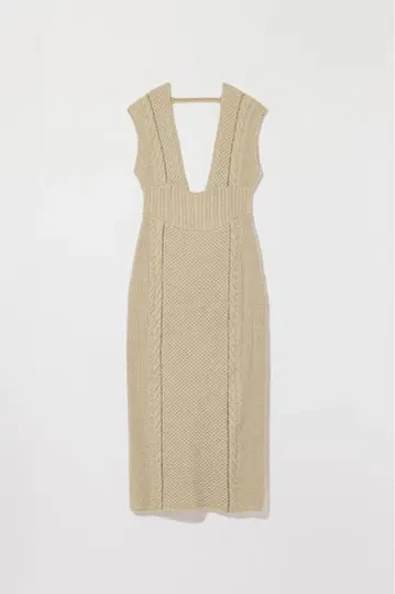 Eaphi STRIPE CABLE KNIT ONE PIECE