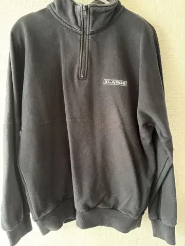 XLARGE 블랙 하프 지퍼 맨투맨 S