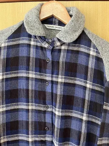 TSUMORI CHISATO 체크 무늬 셔츠 튜닉