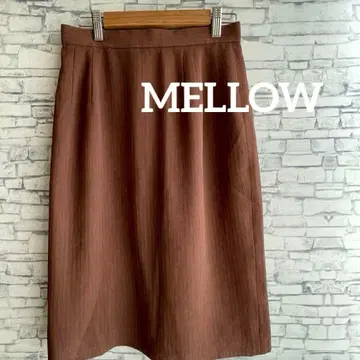 MELLOW 브라운 타이트 스커트 K.HOUSE 롱 스커트