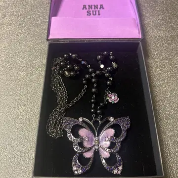 ANNA SUI 나비 모티브 롱 목걸이