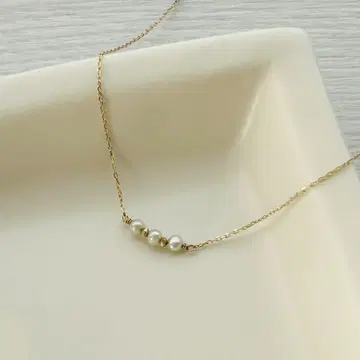 [ ete ] K10YG 담수 펄 목걸이