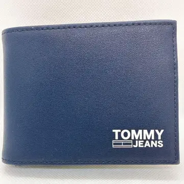 TOMMY JEANS 네이비 이단 접이식 지갑