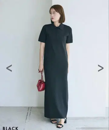 BASEMENTonline 반팔 폴로 맥시 원피스