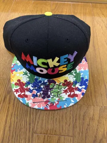 미키마우스 사인 포함 뉴에라 캡 넥워머 미사용품