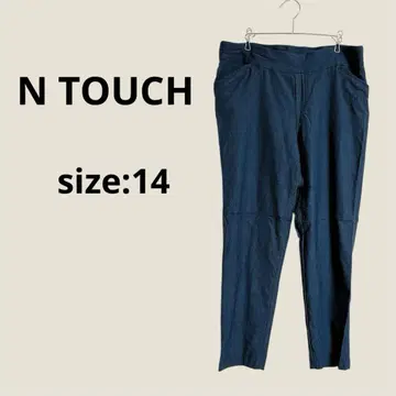 N TOUCH 다크 블루 스트레이트 레그 팬츠 사이즈 14