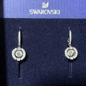 SWAROVSKI 스와로브스키 빅 사이즈 싱글 볼 후프 귀걸이