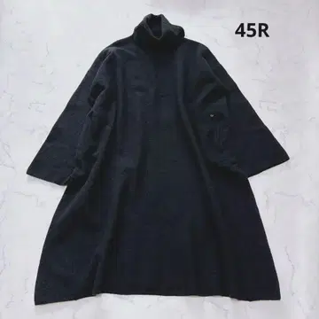 [새상품급] 45R 플로트 울 융모 터틀 니트 롱 원피스 R 자수
