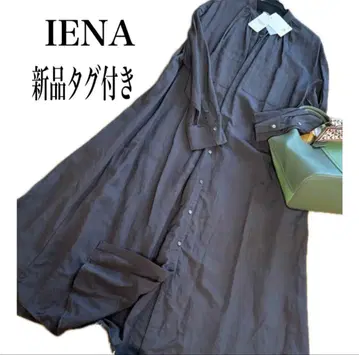 23100엔 택 포함 새상품 IENA 린넨 레이온 SH 원피스 차콜