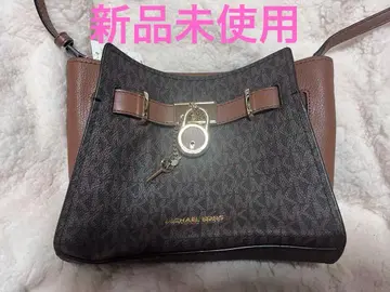 미사용 새상품 마이클코어스 MK 올 패턴 브라운 숄더백