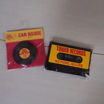 TOWER RECORDS 캔뱃지 & 카세트 테이프 키링 니코앤드