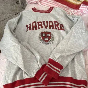 HARVARD 그레이 스웨트 셔츠