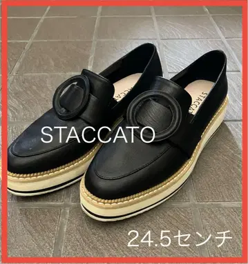 STACCATO 블랙 로퍼 24.5cm