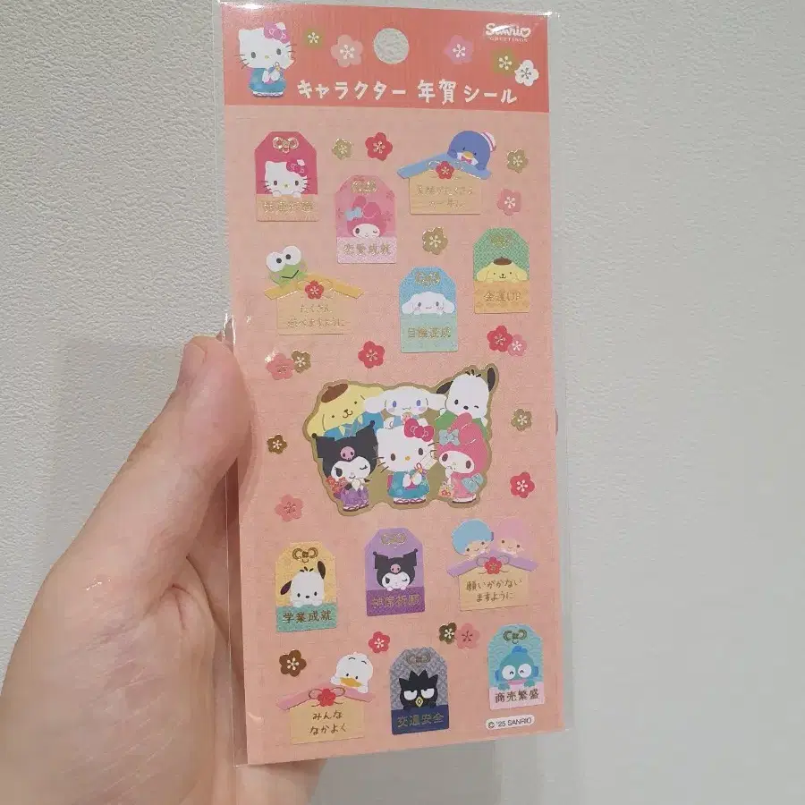 Sanrio Characters Omamori Seal Sticker New Year Gold Foil Sticker