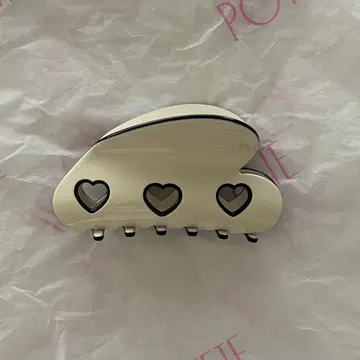 POTETE 3 하트 클립 화이트