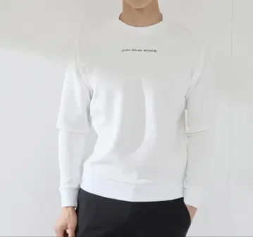 JUN & ROPE 화이트 백 포토 프린트 트레이닝복 M