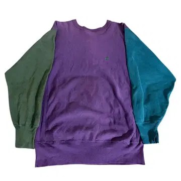 [ 미국제 ] 90s Champion 리버스 위브 멀티 컬러 보라색 그린