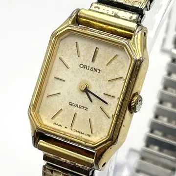 작동품 ORIENT 오리엔트 여성용 손목시계 골드 쿼츠
