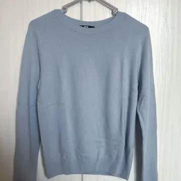 유니클로 캐시미어 크루넥 스웨터 s 라이트 블루 스카이블루