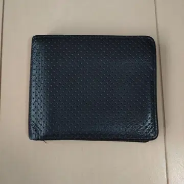 블랙 가죽 접이식 지갑