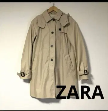 ZARA BASIC 후드 부착 아우터 코트 자켓