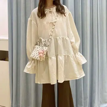 LOWRYSFARM 티어드 미니 원피스 LS