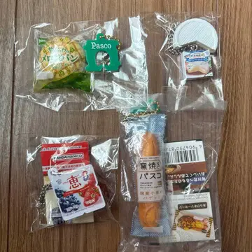Pasco 빵 모양 캡슐 토이 키링 포함