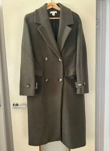 H&M STUDIO COLLECTION 올리브 그린 롱 코트