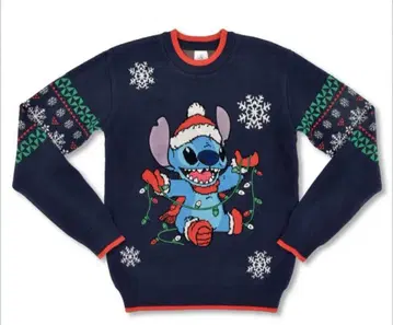 스티치 긴팔 스웨터 라이트업 Disney Christmas