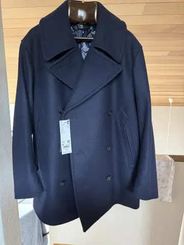 [택 포함 새상품] 유니클로 질 샌더 피 코트 오버 사이즈 네이비 M