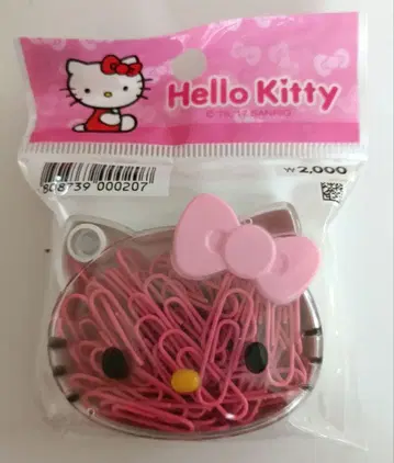 [한국 한정판] 다이소 Hello Kitty 핑크 클립 세트