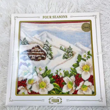 새상품 FEILER FOUR SEASONS 겨울 크리스마스로즈 페이러