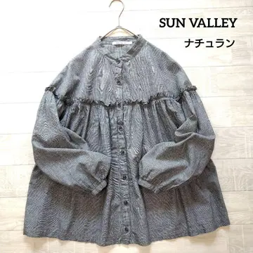 SUN VALLEY 선밸리 코튼울 프릴 블라우스 M 나츄란