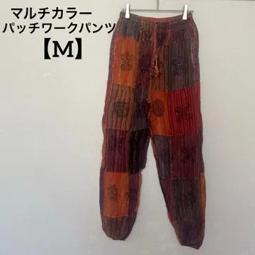 멀티 컬러 패치워크 팬츠 [ M ] 에스닉 동양 여성용