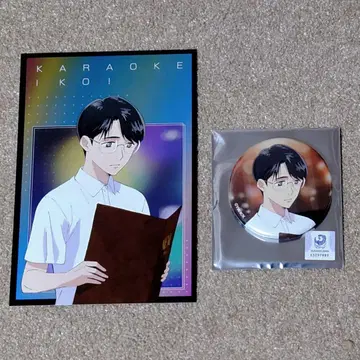 [가라오케 가자!] 2세트 캔뱃지 엽서 사토미 2