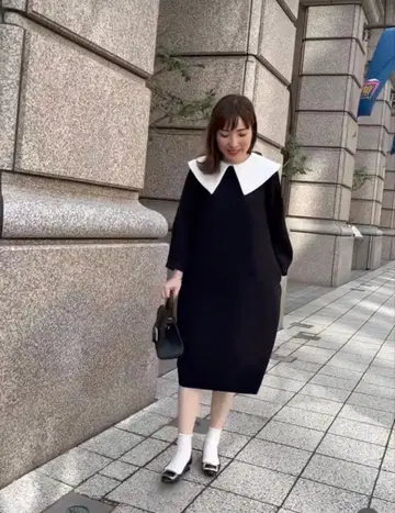 trefle 1 코쿤 원피스 카라 탈부착 가능