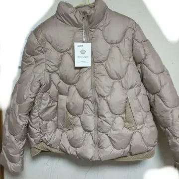베이지 퀼팅 다운 자켓 XXL