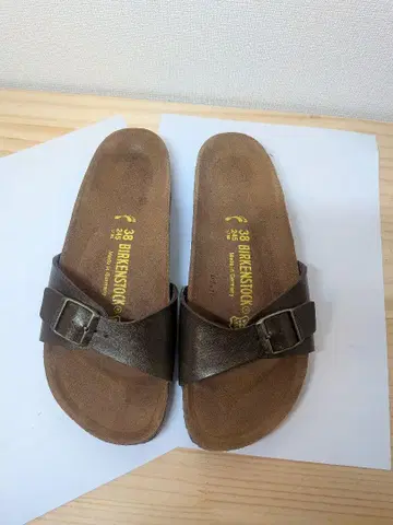 미사용 보관 Birkenstock 브라운 샌들 38 24.5cm