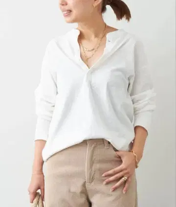 두지엠 클라세 아메리카나 LONGSLEEVE 티셔츠 내추럴