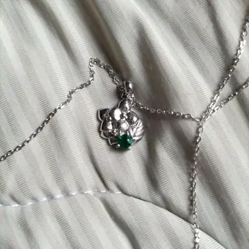 실버 925 꽃과 잎 목걸이