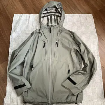 snow peak 그레이 나일론 후드티 레인 자켓