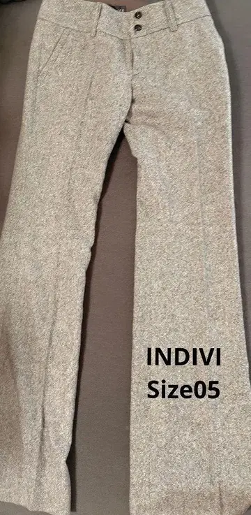 INDIVI 브라운 플레어 팬츠 Size05