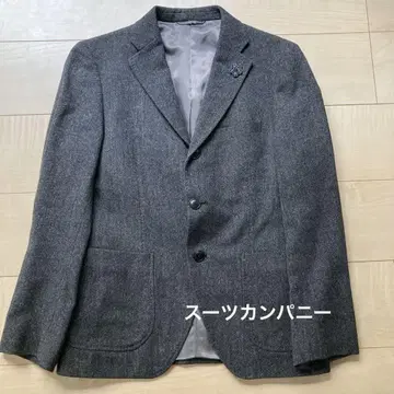 수트 컴퍼니 그레이 정장 자켓 울 계열 소재