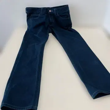 다크 네이비 스트레이트 레그 데님 팬츠