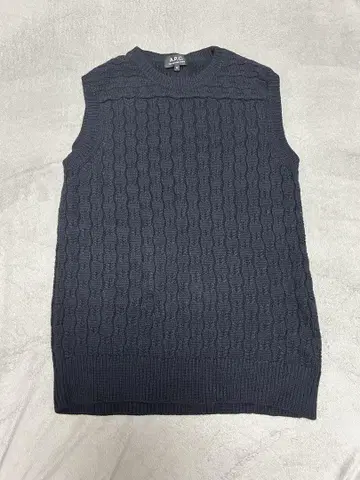 A.P.C. 케이블 니트 베스트 스웨터 M 네이비