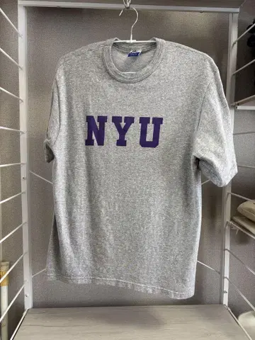 Champion NYU 티셔츠 L 그레이