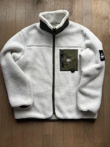 CAMP 7 플리스 자켓 XL 화이트/올리브