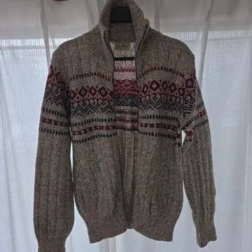 L.L.Bean 페어아일 패턴 집업 스웨터